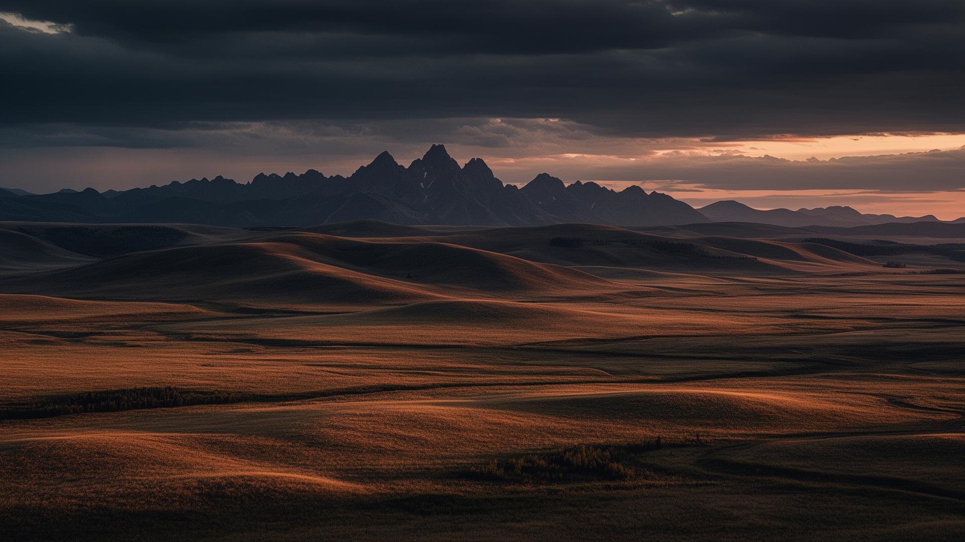 Alberta foothills at golden hour